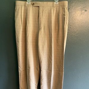 Saks Fifth Avenue khaki checkered dress pants